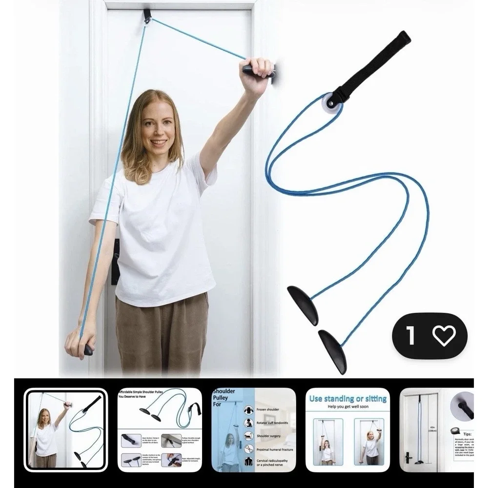 Shoulder Pulley for Physical Therapy, Pulleys Metal Bracket,Pulley Over the Door